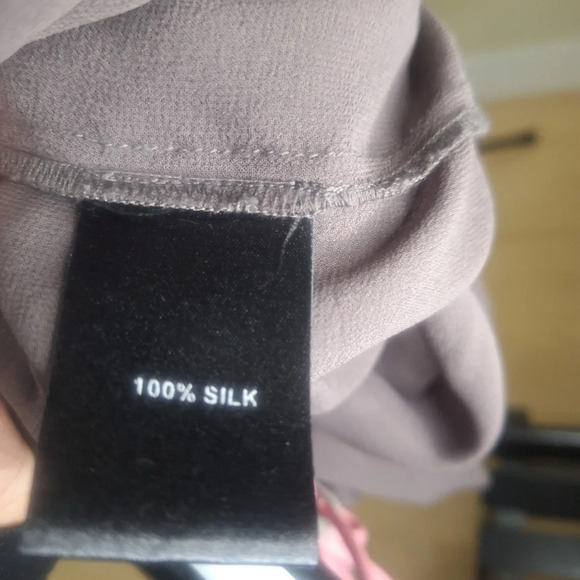 Surface to  air sheer short sleeve hidden button 100% silk top SZ M - Picture 7 of 7